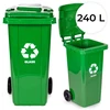 Multistore 240L large wheelie bin with rubber wheels – yellow for plastikas waste