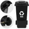 Multistore 240L Large Wheelie Bin with Rubber Wheels – Juodas for Mixed Waste