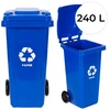 Multistore 240L large wheelie bin with rubber wheels – mėlynas for paper waste