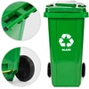 Multistore 240L large wheelie bin with rubber wheels – yellow for plastikas waste