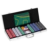 Modernhome Didelis pokerio ir blackjack žaidimų rinkinys su 90x60 cm kilimėliu