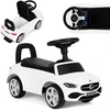 Multistore Vaikiška stumdomoji mašinėlė Mercedes C klasė su interaktyviu vairu ir garsais, balta