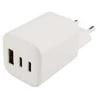 Musthavz 3 Port PD Nano įkroviklis 2xUSB-C/USB-A 65W, baltos spalvos