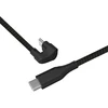 Musthavz FlatAngle 180° USB-C kabelis 1.2 meter, juodos spalvos