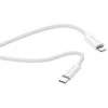 Musthavz USB-C į Lightning pintas kabelis 1.0m baltos spalvos