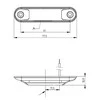 Myk Auto gabaritų žibintas SLIM LD2329 red