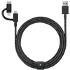 „Native Union Belt“ universalus kabelis (USB-A ir USB-C, „Micro USB“, „Lightning“) 2 m, „cosmos“