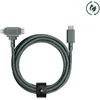 Native Union Belt Cable Duo - kabelis USB-C - USB-C / lightning, 1,5 m (slate žalias)