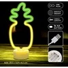 Neon LED ant stovelio Ananasas oranžinė ir žalia USB-C FSC-12 Forever Light