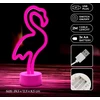 Neoninis LED šviestuvas su stovu FLAMINGO rožinis USB-C FSC-11 Forever Light
