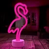 Neoninis LED šviestuvas su stovu FLAMINGO rožinis USB-C FSC-11 Forever Light
