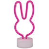 Neoninis LED šviestuvas su stovu RABBIT rožinis USB-C FSC-10 Forever Light