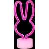 Neoninis LED šviestuvas su stovu RABBIT rožinis USB-C FSC-10 Forever Light