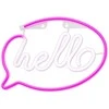 Neoninis LED šviestuvas HELLO pink baltas Bat + USB FLNE15 Forever Light