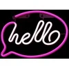 Neoninis LED šviestuvas HELLO pink baltas Bat + USB FLNE15 Forever Light