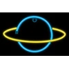 Neoninė LED lemputė SATURN geltona mėlyna Šikšnosparnis + USB FLNE11 Forever Light