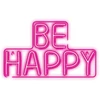 TelForceone Neoninis PLEXI LED šviestuvas BE HAPPY rožinis NNE10 Neolia