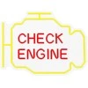 Neon PLEXI LED CHECK ENGINE geltona raudona NNE21 Neolia