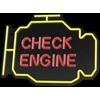 Neoninis PLEXI LED CHECK ENGINE geltonas raudonas NNE21 Neolia