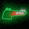 TelForceone Neoninis LED JURASSIC CROC žalias FLNJ03"Forever" šviesiai