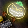 TelForceone Neoninis PLEXI LED ANGRY PUMPKIN geltonas baltas FPNE14"Forever" šviesiai