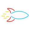 Neoninis PLEXI LED ROCKET daugiaspalvis NNE18 Neolia
