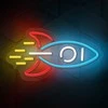 Neon PLEXI LED Raketa įvairiaspalvis NNE18 Neolia
