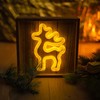 TelForceone Forever LED NEON kalėdinė dekoracija ELNIAS rėmelyje, šiltai balta, 5V USB / 3xAA