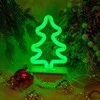 Neon Wood Stand LED Kalėdų Eglutė žalia FLNW03 Forever Light