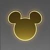 Lubinis šviestuvas Neon Yellowpop Disney Mickey Mirror auksinė