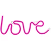 Sieninis šviestuvas Neoninis LED šviestuvas LOVE rožinis šikšnosparnis + USB FLNE05 Forever Light