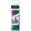 Nepermanentinių žymeklių rinkinys Faber-Castell Multimark, F 0,6mm, 4vnt