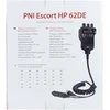 Nešiojama CB radijo stotelė PNI Escort HP 62DE vokiška versija, daugiastandartė, 4W, 12V, AM-FM, 5 lygių reguliuojamas ASQ, 9 lygių RF Gain, Dual Watch, Scan, Lock
