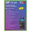 Nešiojama VHF / UHF radijo stotelė CRT FP00 dviejų dažnių juostų 136-174 ir 400-440 MHz, spalva juoda, VOX, 128 kanalai, nuskaitymas (Scan), programuojama, žibintuvėlis, FM radijas, TOT, retransliatorius