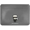 Karl Lagerfeld Dėklas kompiuteriui KLCS14PISFG 13/14″ sidabro spalvos Saffiano Ikonik Karl