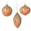 Nežinomas Eglutės žaisliukas Peach, 8 cm, stiklas