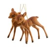 Nežinomas Eglutės žaisliukas Reindeer, rudas, 7.5 cm, 2 vnt.