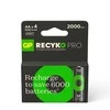 Nežinomas Įkraunami elementai GP RECYKO AA, 2000mAh, 4 vnt.