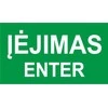 None Nežinomas Lipdukas įėjimas enter 100x180mm