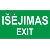 None Nežinomas Lipdukas išėjimas exit 100x180mm