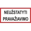 None Nežinomas Lipdukas neužstatyti pravažiavimo 170x100mm