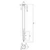 Garden Center Nežinomas M tipo sraigtinis polis 68x1000x1.8 mm M12