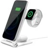 Nillkin PowerTrio 3in1 belaidis įkroviklis MagSafe Apple Watch baltos spalvos (MFI)