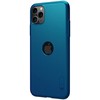 Nillkin Super Frosted Shield - dėklas skirtas Apple iPhone 11 Pro Max su wycięciem na logo Peacock Mėlyna
