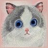 Nimmy Apple iPhone 15 Pro 6.1" dėklas telefonui rožinės spalvos Big Eyed Pet 2.0 Cat
