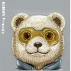 Nimmy Apple iPhone 15 Pro Max 6.7" dėklas telefonui pilkos spalvos Cool&Cute 2.0 Bear