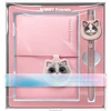 Notebook + pen Set 2-in-1 Nimmy New Big-Eye Cute Pets 2.0 Cat rožinės spalvos