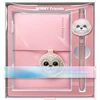 Notebook + pen Set 2-in-1 Nimmy New Big-Eye Cute Pets 2.0 Dog rožinės spalvos