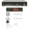 NVR POE PNI House IP810 vaizdo stebėjimo rinkinys, 8 PNI IP8POE kameros, POE komutatorius ir kabeliai komplekte