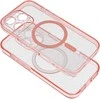 Oem CLEAR MAG COVER dėklas suderinamas su MagSafe skirtas Samsung Galaxy S25 Ultra rožinės spalvos glitter